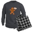 thumbnail image 5 of CafePress - Oh Snap Gingerbread Man - Men's Long Sleeve Charcoal Pajama Set, 5 of 7