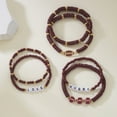 thumbnail image 5 of Casual Athletic Beaded Football And Softball Charm Elastic Design Wristband For Men And Women, 5 of 9