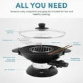 thumbnail image 4 of 5-Quart Electric Wok with Glass Lid, Nonstick, Tempura & Steaming Racks, Professional Model, Black, 4 of 5