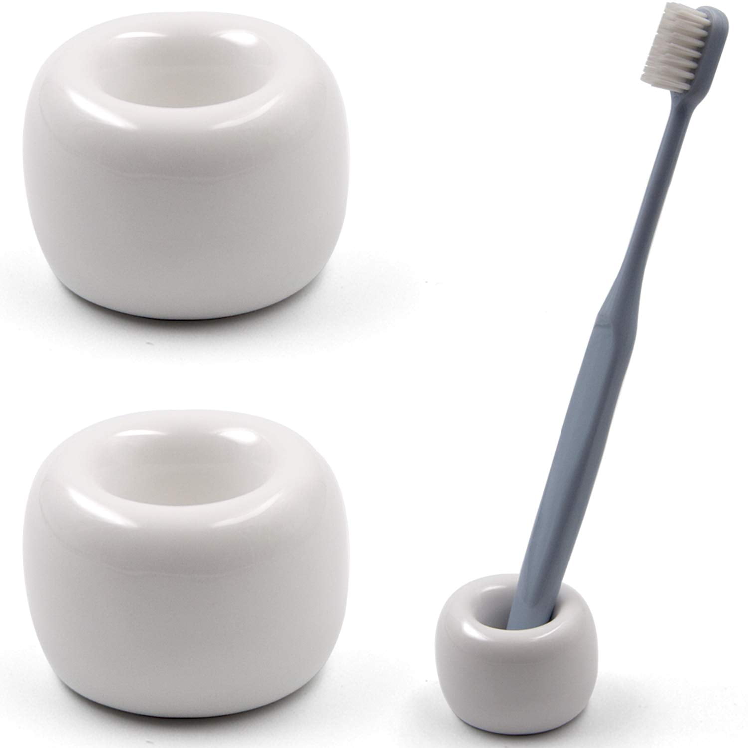 Ceramic Toothbrush Holder Handmade Mini Toothbrush Holder for Bathroom Decor LE 