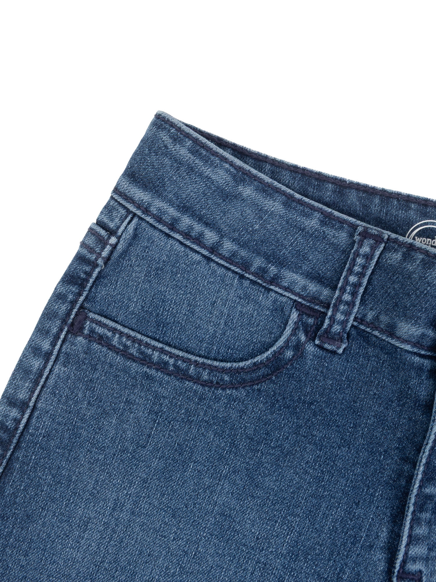 Wonder Nation Girls Eyelet Hem Denim Shorts, Size 5-18
