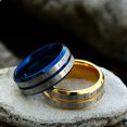 thumbnail image 2 of Unisex Stainless Steel Viking Letters Ring With Gold And Blue Finishes 6mm 8mm Jewelry Sizes 7 8 9 10 11 12 13, 2 of 2