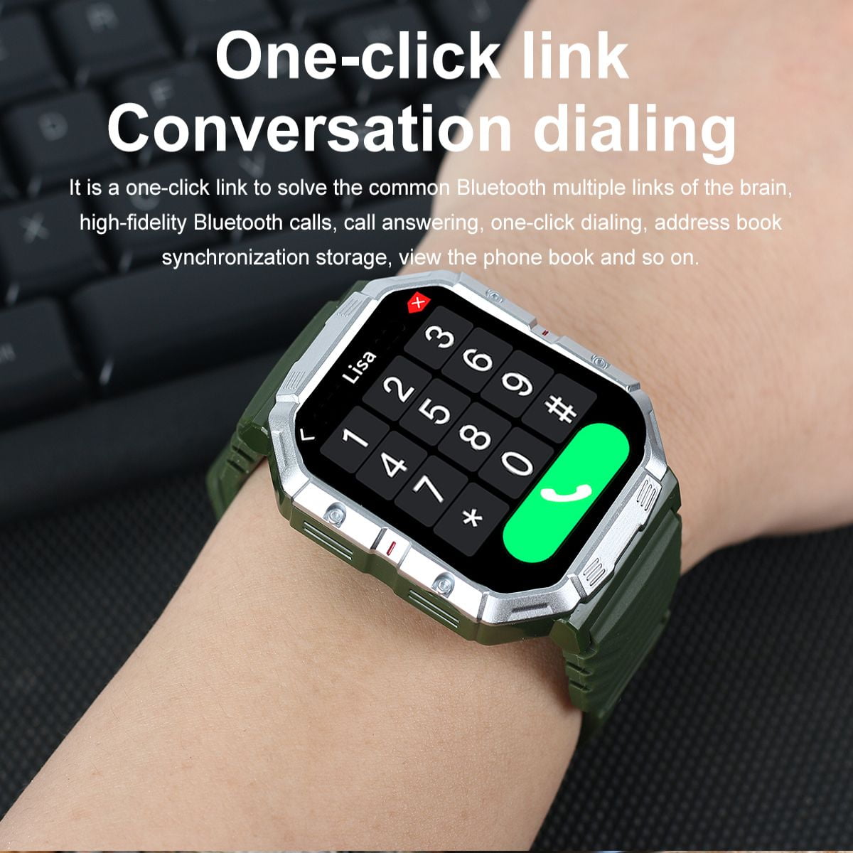 Smart Watch for Men 2.02 HD Bluetooth Call Outdoor Watch IP68 Waterproof Smart Watches Compatible with Android Apple Phone Black Walmart