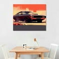 thumbnail image 2 of Creowell  American Muscle Car Poster Wall Art Paintings Canvas Wall Decor Home Decor Living Room Decor Aesthetic Prints 20x16 Inch, 2 of 3