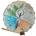 thumbnail image 2 of Tambor Chamánico, De Cuerda De Tambor De Música Chamán Materiales Ecológicos Tono De Graves Potenciado Para Meditación En El Hogar, 2 of 8