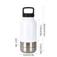 thumbnail image 3 of Botella de agua aislante para perros de acero inoxidable con asa y cuencos desmontables para comida y agua para caminar, hacer senderismo y viajar, 3 of 6