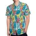 thumbnail image 4 of High Quality Hawaiian Shirts for Men Short Sleeve Aloha Beach Shirt Floral Summer Casual Button Down Shirts Blouses 9TF2JA, 4 of 7