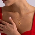 thumbnail image 6 of GDCOIN 14K Gold Plated Heart CZ Cross Necklace for Women Gift Jewelry, 6 of 8
