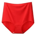 thumbnail image 2 of TMOYZQ High Waisted Underwear for Women Tummy Control Seamless Ice Silk Briefs Plus Size Underwear Panties Soft Breathable Full Coverage Briefs, 2 of 3