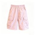 thumbnail image 7 of Atogsazn Kids Boys Cargo Jogger Shorts Childrens Casual Athletic Wide Leg Short Pants with Pocket Gym Short Pants Pink 11-12 Years Fashion, 7 of 7