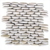 Rainforest White Stacked Stone Pebble Wall Tile 12" x12" (5.0 Sq. ft. / Case)