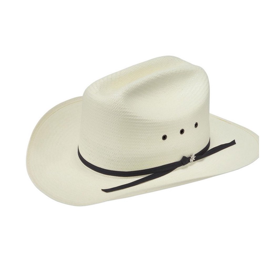Bailey Hats Bailey Cowboy Hat Mens Straw Black Eyelet Stockman Crown