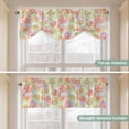 thumbnail image 3 of Tie Up Valance for Windows Orange Green Tie Dye Curtains Valances Rod Pocket Valance Window Treatments Ombre Boho Abstract Art Balloon Curtains for Kitchen Living Room Bedroom Bathroom 42x12 Inch, 3 of 9