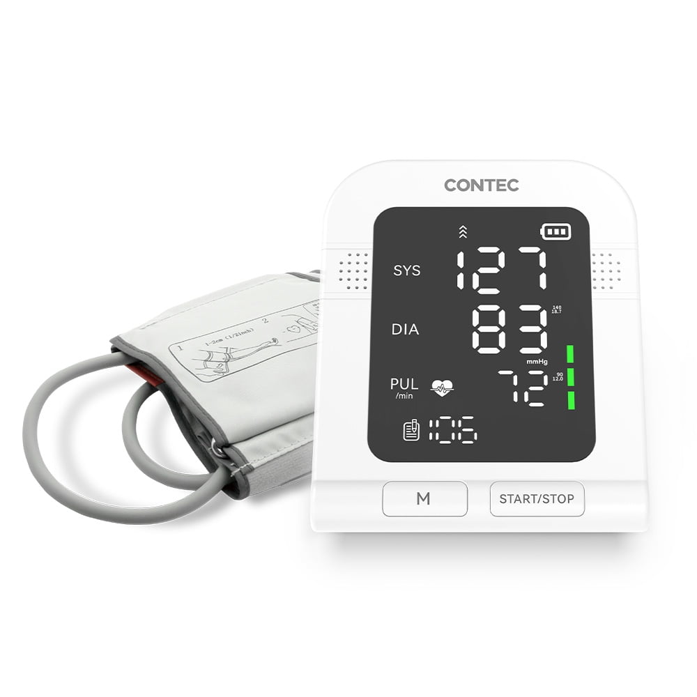 CONTEC08C Digital Blood Pressure Monitor Upper Arm NIBP Machine cuff Large LCD display Automatic Electronic Sphygmomanometer