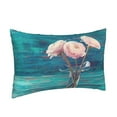 thumbnail image 2 of Binfone Flowers In Glass Vase Standard Size Pillowcase, Long Staple Pure Cotton Envelope Closure Pillow Cover,16"X24", 2 of 9