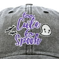thumbnail image 2 of DALIX Halloween Hat Too Cute To Spook Womens Baseball Cap Washed in Black, 2 of 6