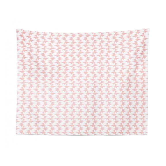 Abstract Tapestry, Simplistic Modern Digital Art Repetitive Hexagon Pattern Illustration, Fabric Wall Hanging Decor for Bedroom Living Room Dorm, 2 Sizes, Pale Seafoam and White, by Ambesonne