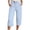 Light Blue, variant on Besolor Womens Summer Capris Casual Elastic Waist Drawstring Cropped Pants with Pockets Straight Leg Loungewear Trousers