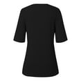 thumbnail image 7 of Womens Fashion Casual Solid Color T Shirt Half Sleeve Square Neck Casual Top Snow Long Sleeve Shirts Women Jr Fall Fashion Long Sleeved Women's Shirts Woman T Shirt Short Sleeve Women Thin Long Sleeve, 7 of 7