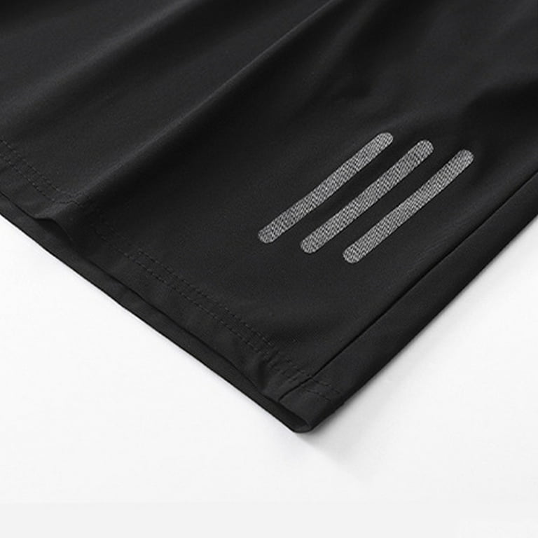 HOOMEUMY Men's Summer Sports Shorts with Zipper Pockets Reflective