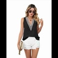 thumbnail image 1 of Camisetas Sin Mangas para Mujer, Blusa de Encaje Sin Mangas con Cuello en V, Chaleco Informal, Camisola de Verano, Camisas Negras M, 1 of 10