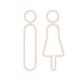 thumbnail image 4 of 2x Toilet Signs Wall Door Signage Modern Decorations Acrylic Toilet Door Sign Gold, 4 of 4