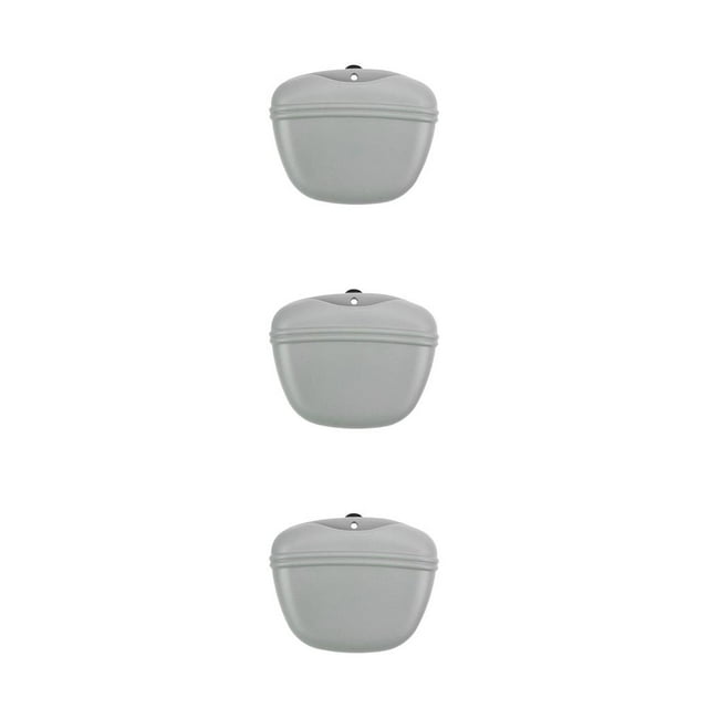 Sac de Taille Élastique en Silicone pour Entraînement d'Animaux de Compagnie, Mains Libres, Grande Capacité, Sac de Rangement pour Alimentation, Sacs de Course Rose 3Ensemble