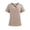 Khaki, variant on Dursoulink Short Sleeve V-neck Caregiver Shirt for Men, Solid Color with Chest Pocket, Polyester Spandex Blend, Breathable Uniform Top for Healthcare Professionals