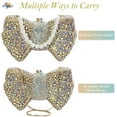 thumbnail image 2 of StyleSack Handmade Rhinestone Bow Clutch - Pearl Chain Evening Purse for Women Wedding Party, 2 of 5