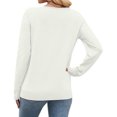 thumbnail image 3 of Sweaters for Women V Neck Casual Knit Long Sleeve Tops 2026 Fall Lightweight Pullover Sweaters, S, 3 of 4