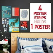 Command Poster Strips, White, Damage-Free Hanging Poster Hangers, 16 Command Strips