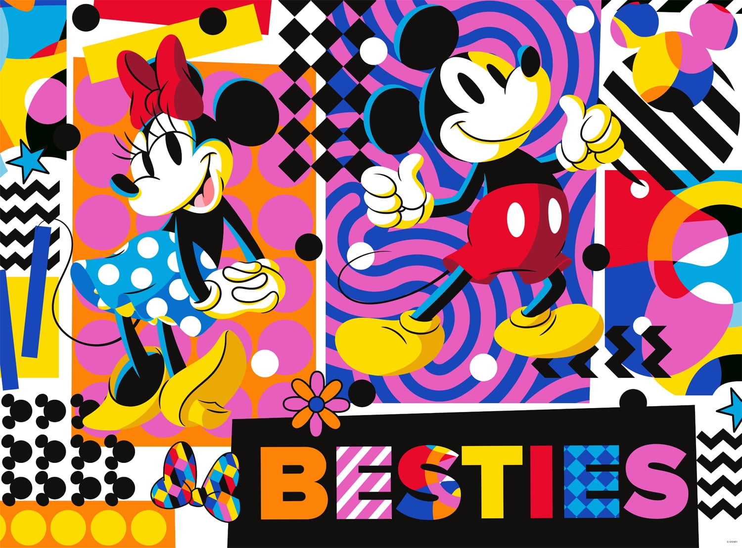 Ceaco Disney Mickey's Bold Expressions 1000-Piece Interlocking Jigsaw Puzzle for Adults Ages 14-99 Years