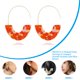 thumbnail image 5 of Qarigey 1 par de pendientes Estilo vintage en forma de U Accesorio de moda Suministros para fiestas Día de San Valentín para vacaciones Ropa, zapatos y accesorios Miscelánea naranja, 5 of 6