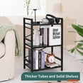 thumbnail image 5 of 3 Tier Bookcase, Small Bookshelf Storage for Bedroom, Living Room, Office Home, Black, 5 of 8