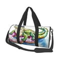 thumbnail image 1 of Fotbe Alligator Donut Pool Float Bolsa Deportiva de Lona Plegable con Estampado, Bolsa de Gimnasio con Bolsillo Seco/Húmedo, Bolsa de Viaje Ultraligera de Gran Capacidad, 1 of 6