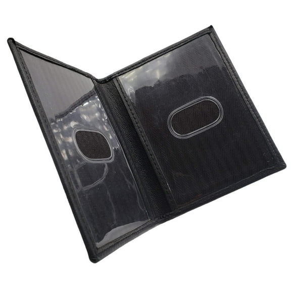 Funda plegable de piel Wallet AG Wallets con 2 carné, color negro