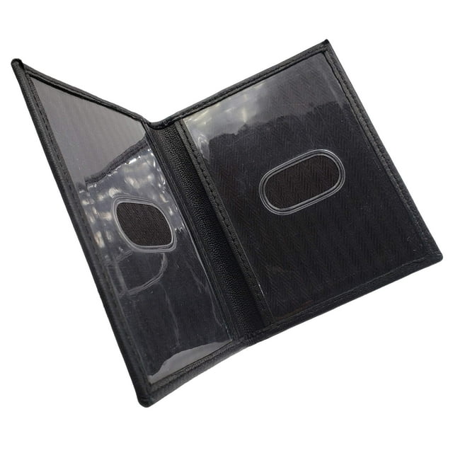 Funda plegable de piel Wallet AG Wallets con 2 carné, color negro