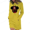 thumbnail image 3 of Vestido de manga larga con estampado de princesas de Disney para mujer, vestido con capucha y bolsillo de canguro, sudaderas con dibujos animados bonitos de otoño para mujer, 3 of 5