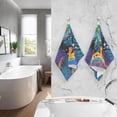 thumbnail image 6 of SKYSONIC Colorful Geckos Patterned Hand Towels 2 PCS, Cotton Bath Towel for Drying Face Hands Body ,Absorbent Lightweight Towels for Bathroom Ktichen Travel Gym, 16"x28", 6 of 7