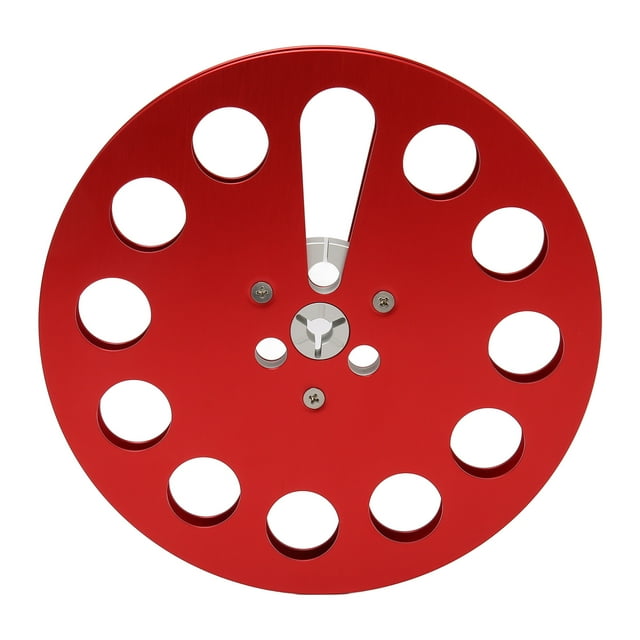 Carrete de recogida de 1/4 y 7 pulgadas, universal, 11 orificios, orificios de resistencia al viento, carrete de cinta vacío para grabación, color rojo