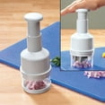Ludlz Food Chopper, Easy to Clean Manual Hand Chopper , Slap Press
