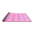 thumbnail image 2 of Ahgly Company Indoor Rectangle Checkered Pink Modern Area Rugs, 5' x 8', 2 of 4