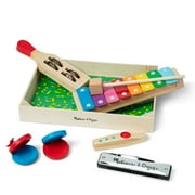Melissa & Doug Band-in-a-Box Hum Jangle Shake Child 7-Piece Musical Instrument Set