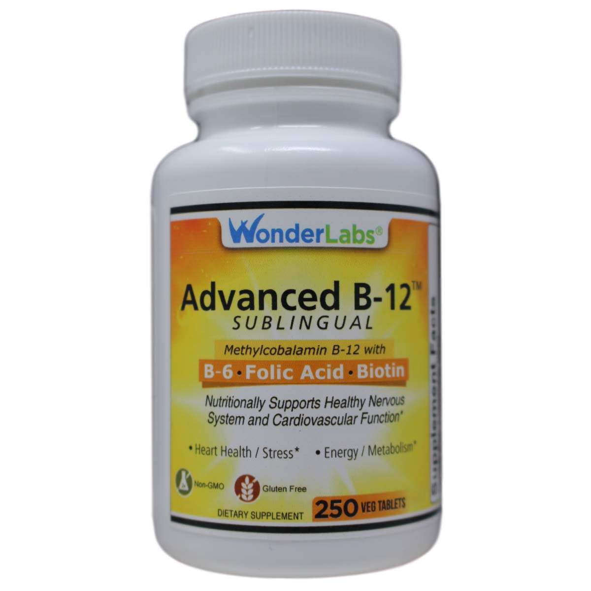 Sublingual Vitamin B12 (1000 mcg), B6 (5mg), Folic Acid(400 mcg) & Biotin (25mcg) - Formulated with Methylcobalamin Vitamin B-12 (100 Tablets)