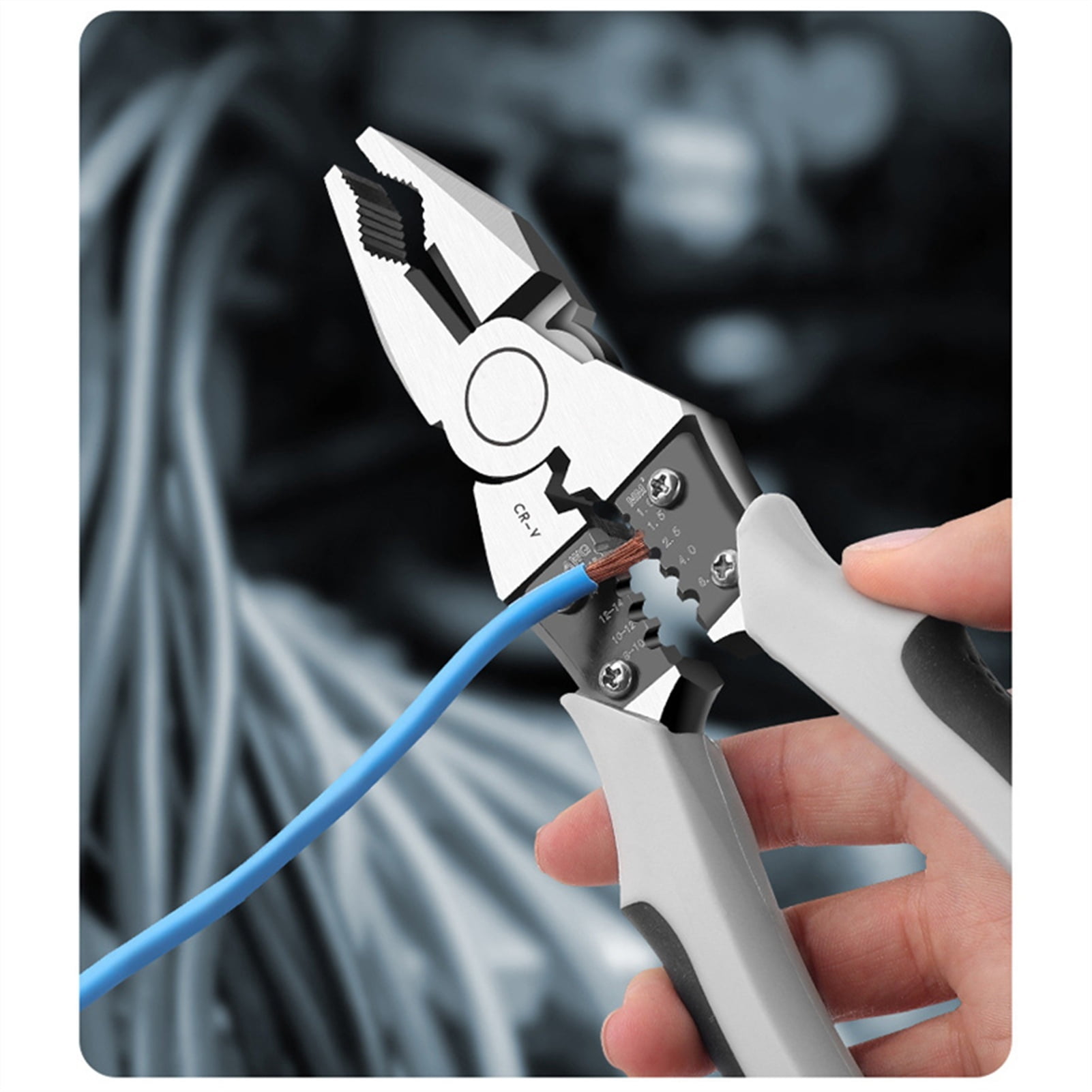 7 Inch Multifunction Pliers Set Combination Pliers Stripper/Crimper/Cutter Heavy Duty Wire Pliers Diagonal Pliers Hand Tools ,Durability That Lasts