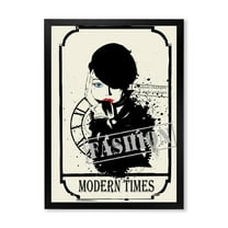 Designart 'Style Passion Life Fashion Woman VII' Vintage Framed Art Print