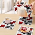 thumbnail image 5 of Red Grey Geometric Pot Holders for Kitchen Heatproof Potholder, 5 Pack Irregular Abstract Art Modern Hot Pads Multipurpose Oven Pads Cloth Potholders Trivet for Cooking Baking, 5 of 8