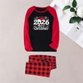thumbnail image 4 of Rrxhxhs 2026 Merry Christmas Matching Pajamas Set Plaid Crew Neck Raglan Sleeve Sleepwear Long-Sleeve Plaid Pants Set, 4 of 6