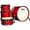 Satin Diablo Red, variant on Ludwig NeuSonic 3-Piece Downbeat Shell Pack With 20" Bass Drum Ebony Pearl