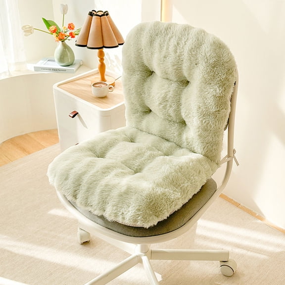 Mareep High Back Chair Cushion Set with Ties, Thickened Plush Seat & Backrest Pillow for Office Chair, Desk Chair, Dining Chair, or Rocking Chair, Indoor Use, Green